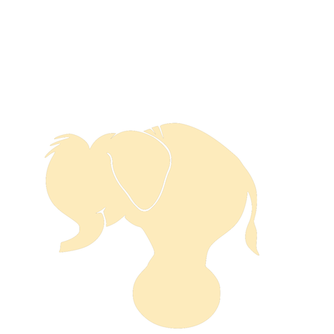 baby elephant head silhouette