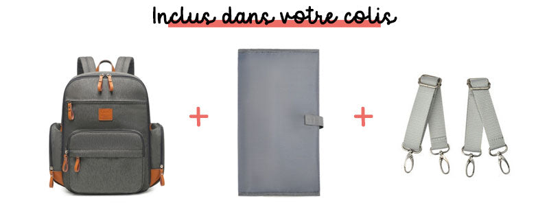 Accessoires inclus avec le sac à dos à langer Travel™