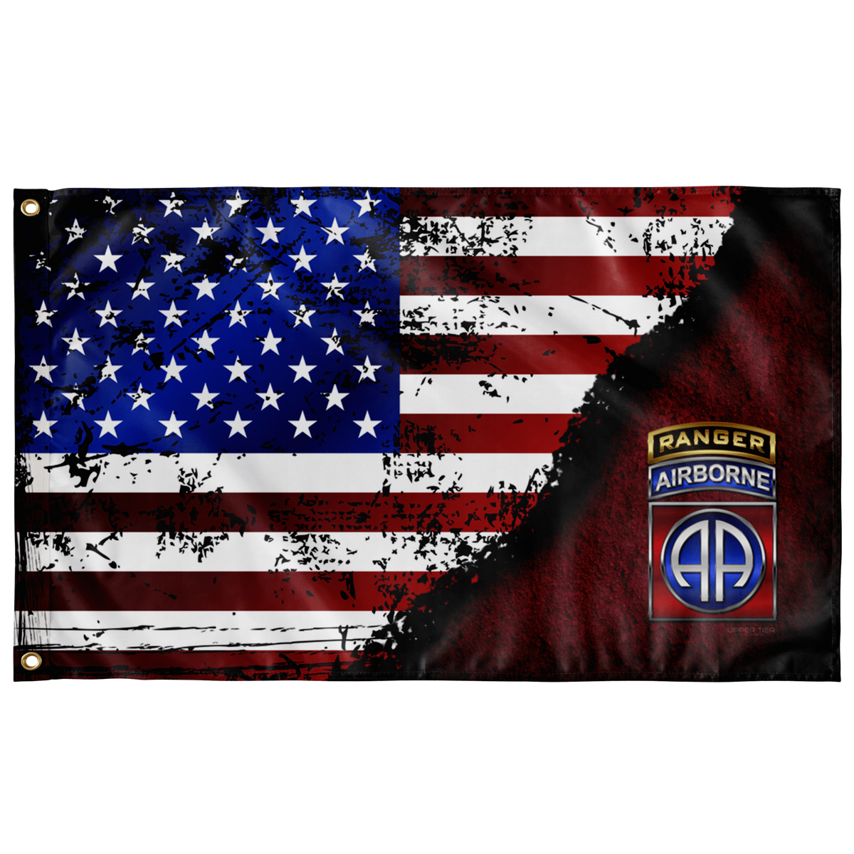 82nd Airborne Tabbed Stars & Stripes Flag