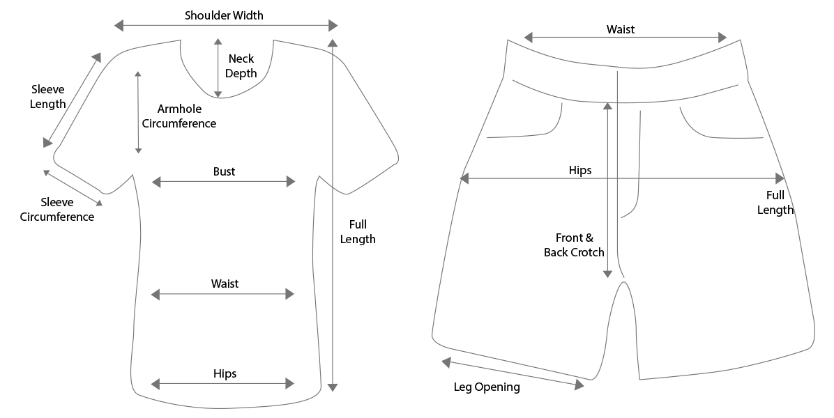 Basic Tops & Shorts Guidelines