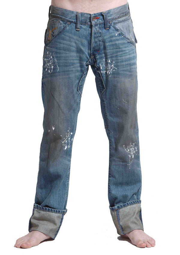 Men's Straight Fit Premium Turn Up Jean's, Miles - DOUBLE STAR ...