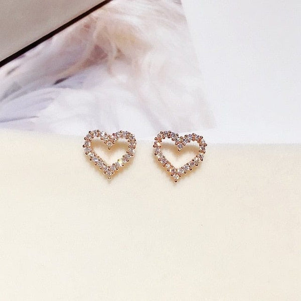 Heart Micro Pave Earrings - 2 Colors – Spruced Roost