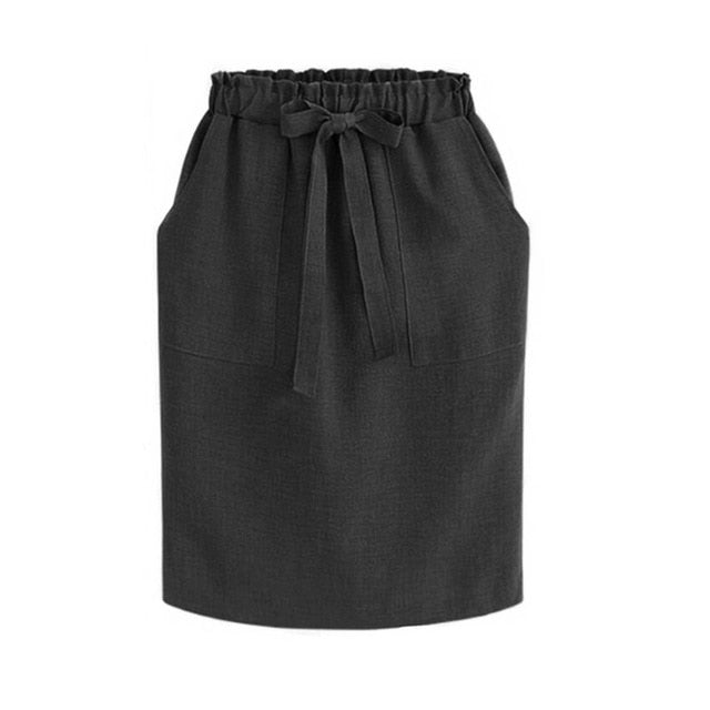 Elegant Everyday Midi Bow Skirt - S-XL - 6 Colors – Spruced Roost