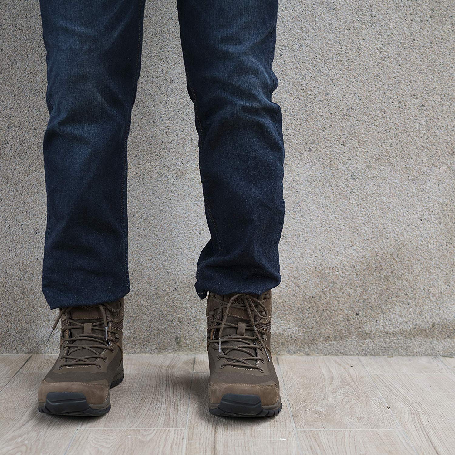 military boots with jeans