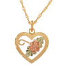 Black Hills Gold Rose Diamond Cut Heart Necklace(2GC2016)