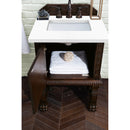 James Martin Balmoral 26" Single Vanity Cabinet Antique Walnut with 3 cm Classic White Quartz Top 150-V26-ANW-3CLW