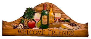 Wine Themed Decor Welcome Friends Wine Door Topper Item 781
