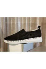 Bernie Mev Slip-On Fashion Sneaker - Style TW98, outside, black