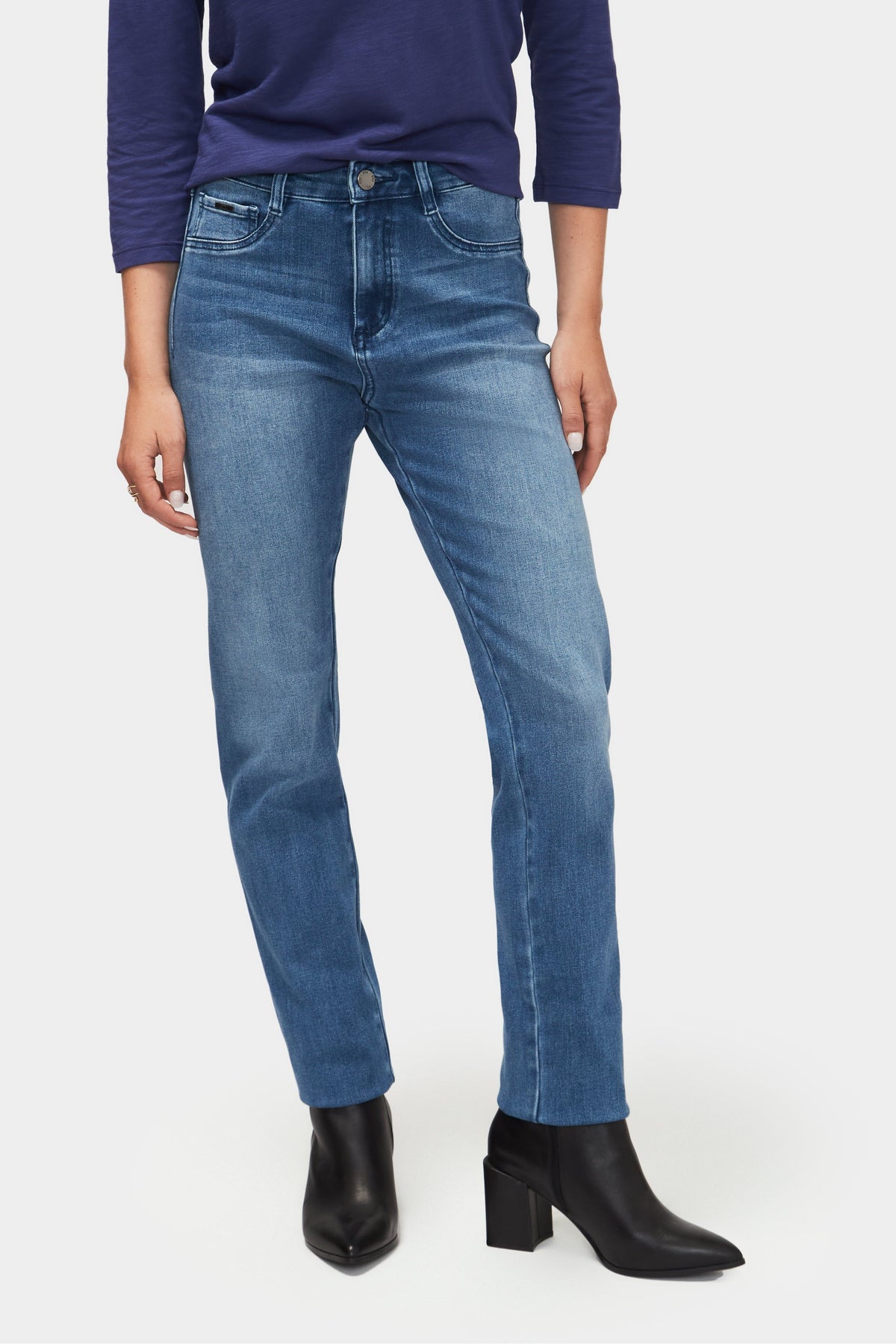 Buy HAU Thermal Fleece Denim Jeggings - Women's Denim Print Fake Jeans  Seamless Fleece Lined Leggings, Full Length (Blue, L) at