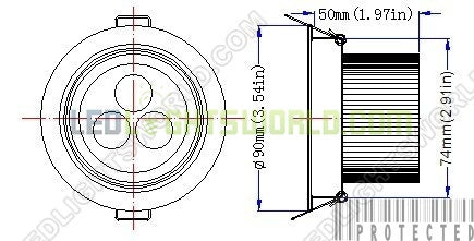 4 Pack 3W 1.1inch(28MM) Mini LED Recessed Spot 85~265VAC Non-Dimmable –  LEDLightsWorld