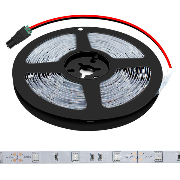 60 Watts UV Black Light LED Strip, 16.4FT/5M 3528 600LEDs 395nm-405nm  Waterproof IP65 Blacklight Night Fishing Sterilization implicitly Party  with 12V 5A Power Supply — LEDStrips8