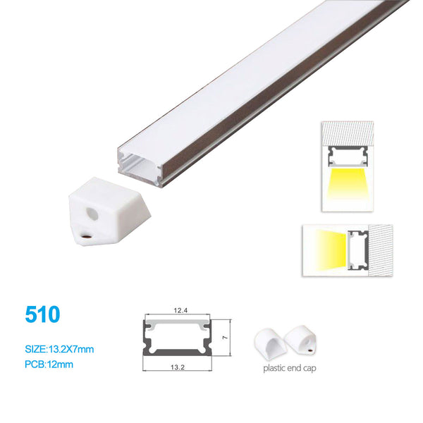 Low Profile Black Aluminum Linear LED Light for under cabinet 12V - S5