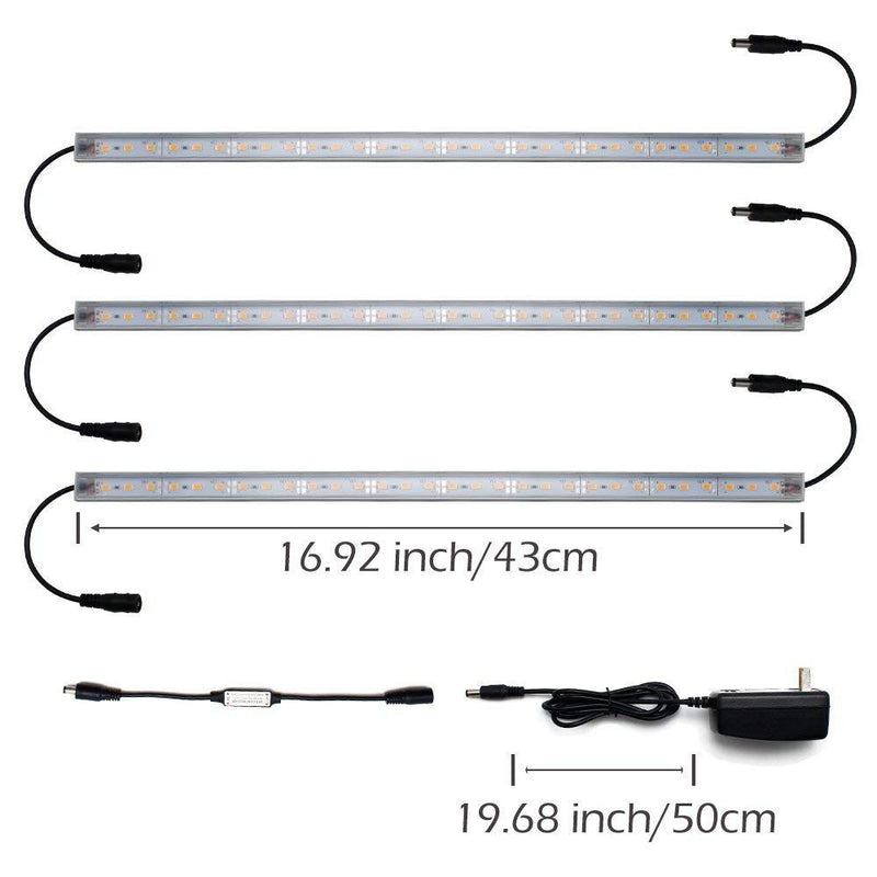 LED Grow Light Strip Kit Full Spectrum LEDs, 36W Waterproof –