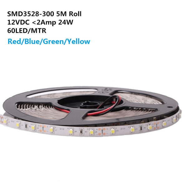 12V 3528 SMD 300Led 5M Waterproof Cable LED Strip Light Lamp Led Flexible  Light Strip Outdoor Home Stairs Garden Decoration Warm  White/Blue/White/Green/Red/Yellow