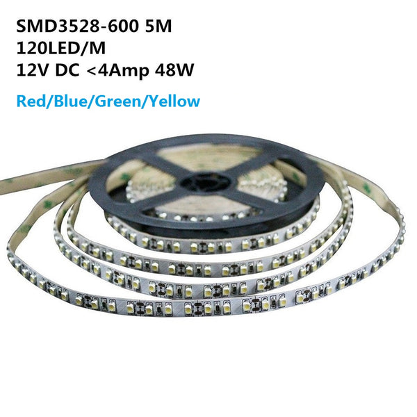 5m LED Streifen 12V 6000K kaltweiss 14,4W 60 LEDs/m IP20 ✔️