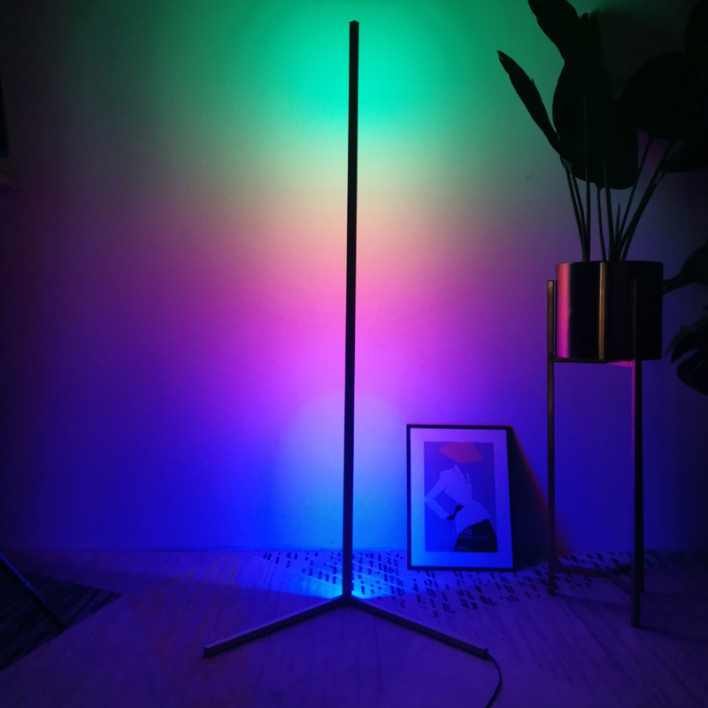 Free Shipping RGB Corner Floor Lamp Nordic Modern LED Floor Lamp Ambie