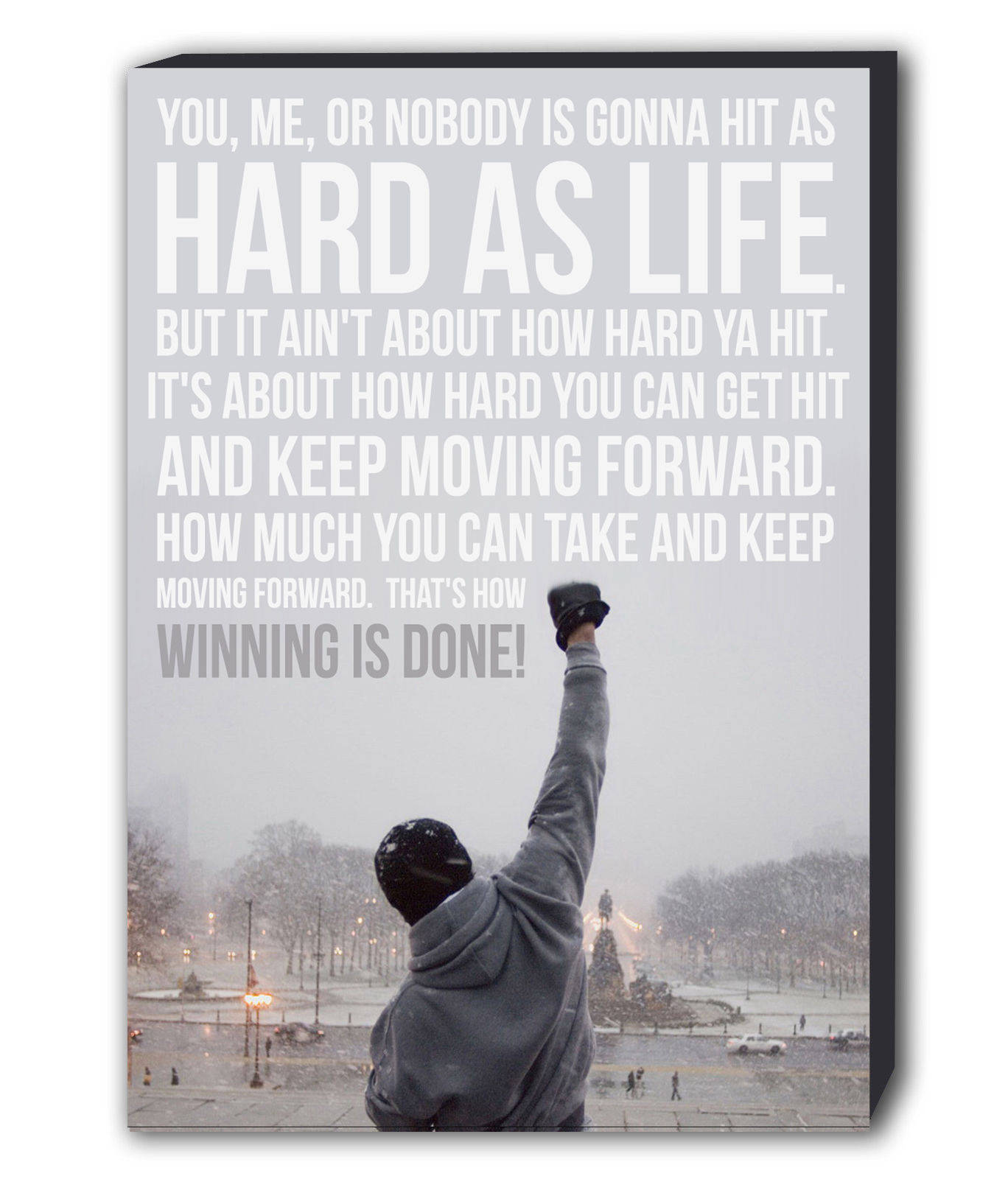 Rocky Balboa Quote Movie Canvas Wall Art Print - Various ...