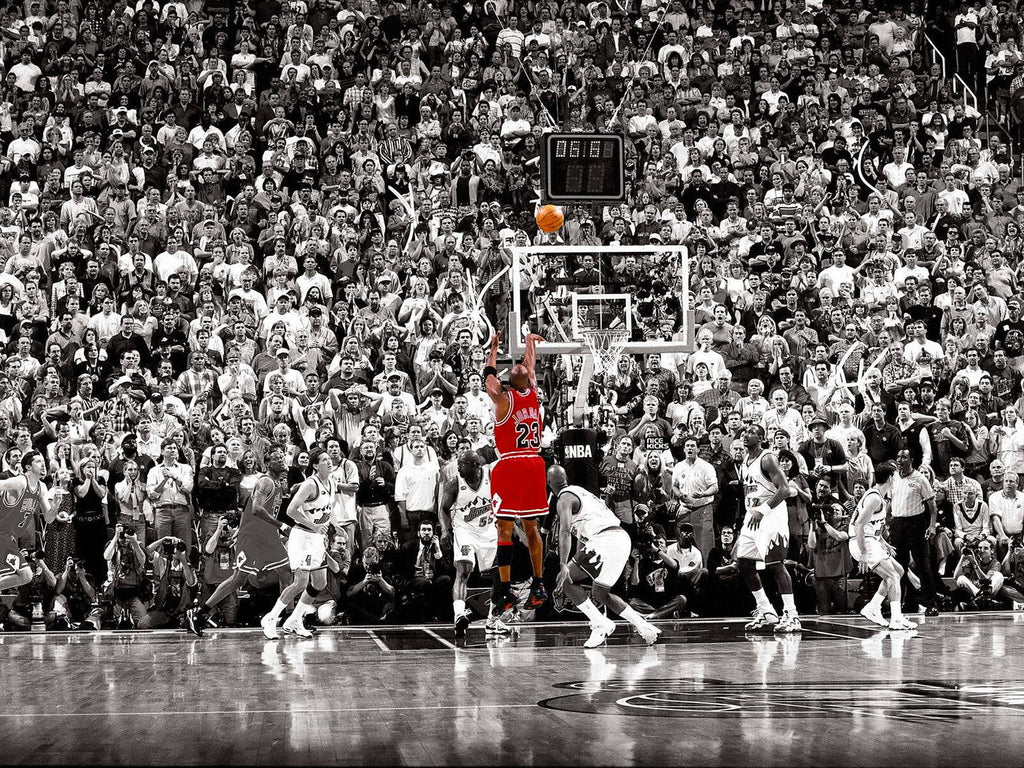 Michael Jordan Last Shot Canvas Wall 