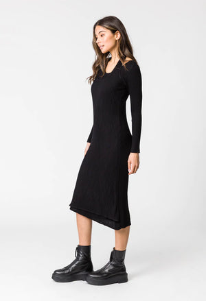 REMAIN // Burke Rib Knit Dress BLACK