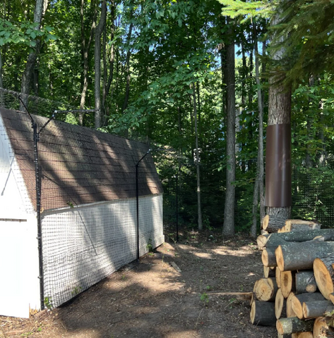 Purrfect Fence Works Around The Shed To Exclude It From The Cat-Safe Area