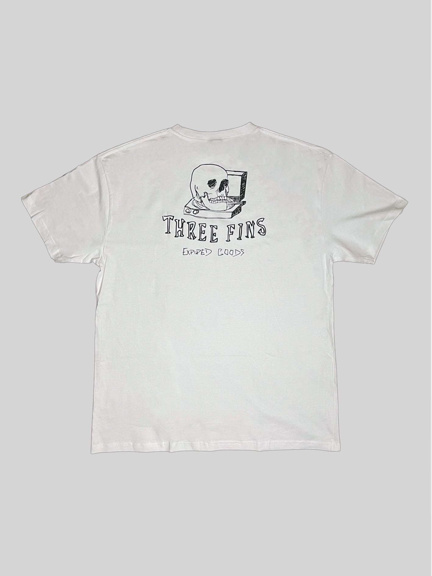 Expired Goods Tee - White – Three Fins Clothing