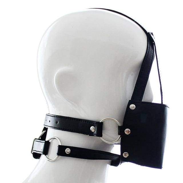 Silent Silicone Mouth Gag Bondage Restraints Pu Leather Open Mouth Ball Head Harness Fetish 7740