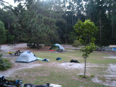 campsite while adving in australia