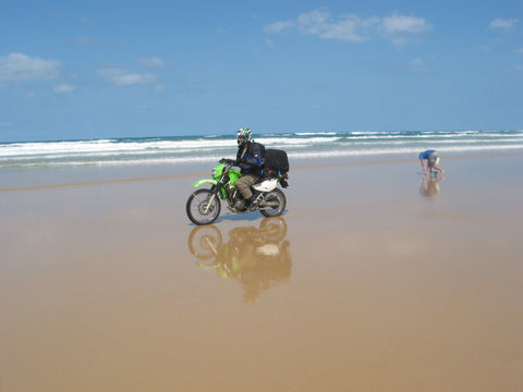 adventure motorcycle riding on the Australian coast