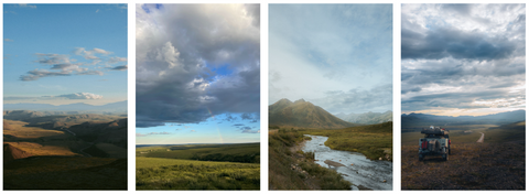 scenic shots from overlanding the yukon