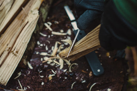 whittling wood