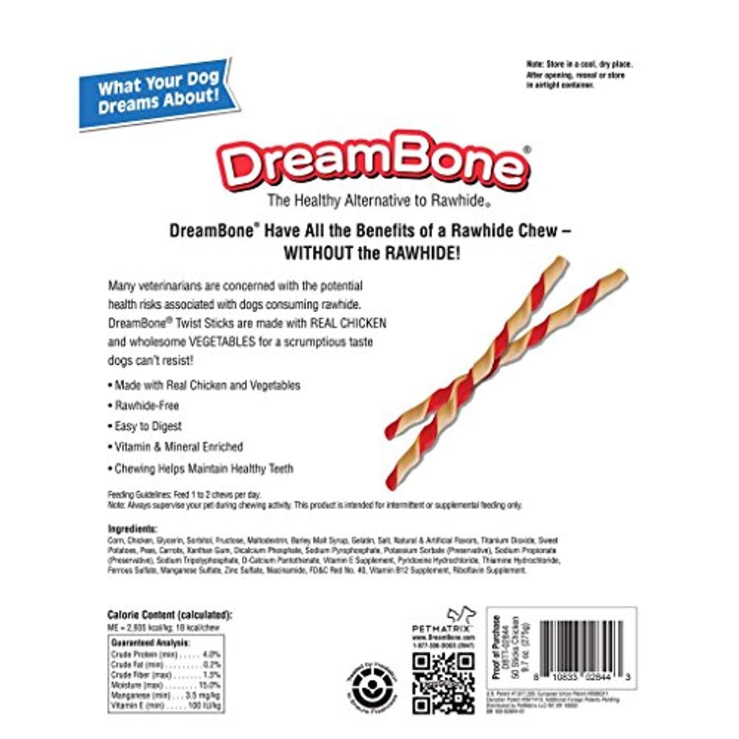 DreamBone Twist Sticks, Rawhide-Free Chews For Dogs, With ...