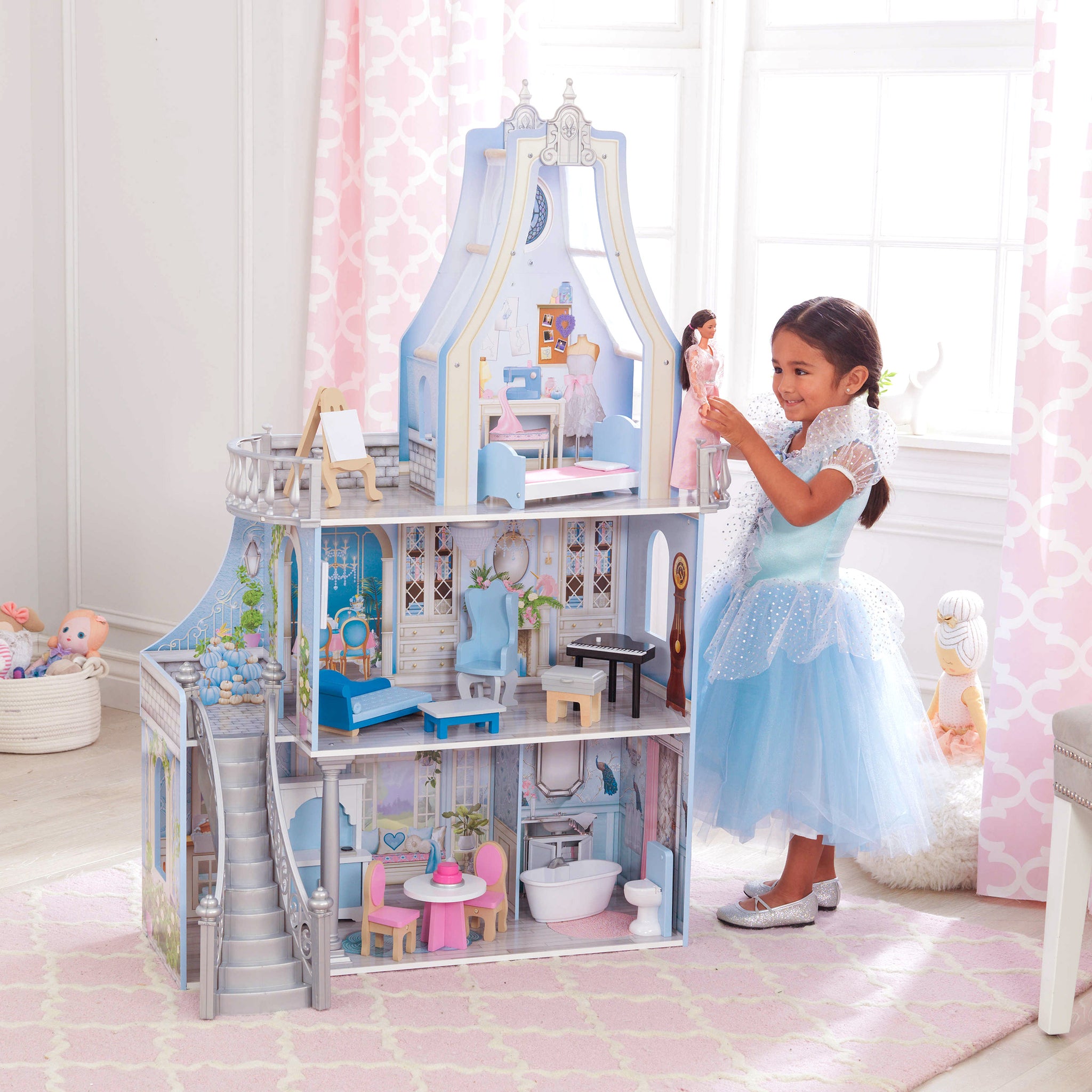 kidkraft princess castle dollhouse with furniture