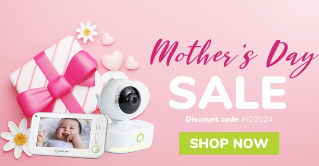 Bebcare Mother's Day 2024 Mega Sale and Deals on Baby Monitors and Air Purifiers. Best price guaranteed on baby monitors