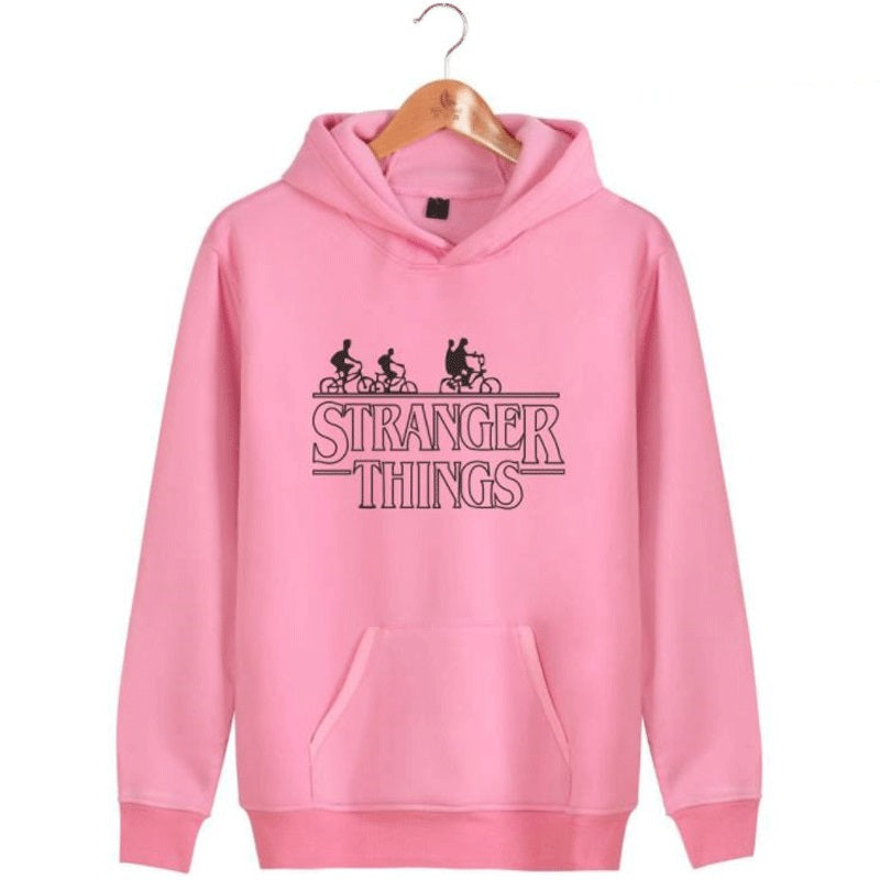 pink stranger things hoodie