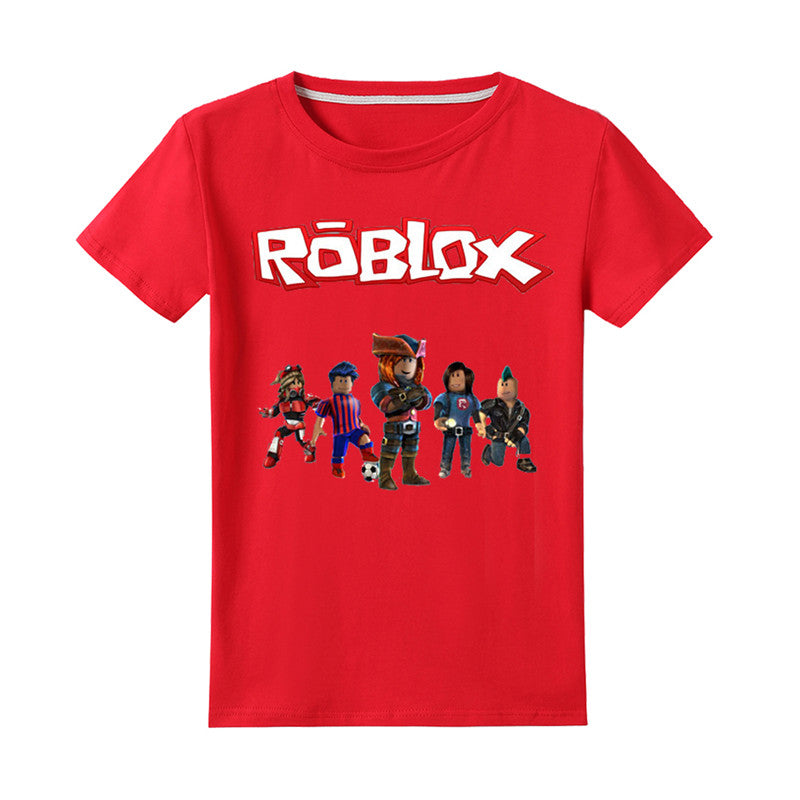 ROBLOX Boys T Shirt Kids Summer Clothes Girls Cartoon Tops Tees 3-14Y ...