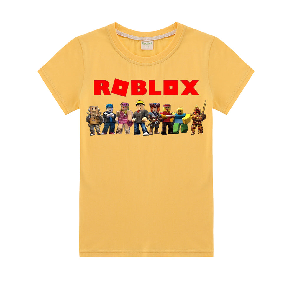 Roblox T Shirt Boys Girls Print Shirts Back To School Shirt Uhoodie - yellow custom roblox t shirt roblox