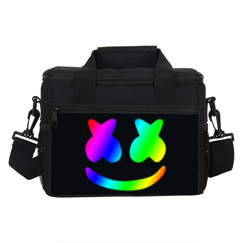 Marshmello Rainbow Smile Face Backpack Sets For Teenagers Boys Girls Uhoodie - rainbow marshmello roblox