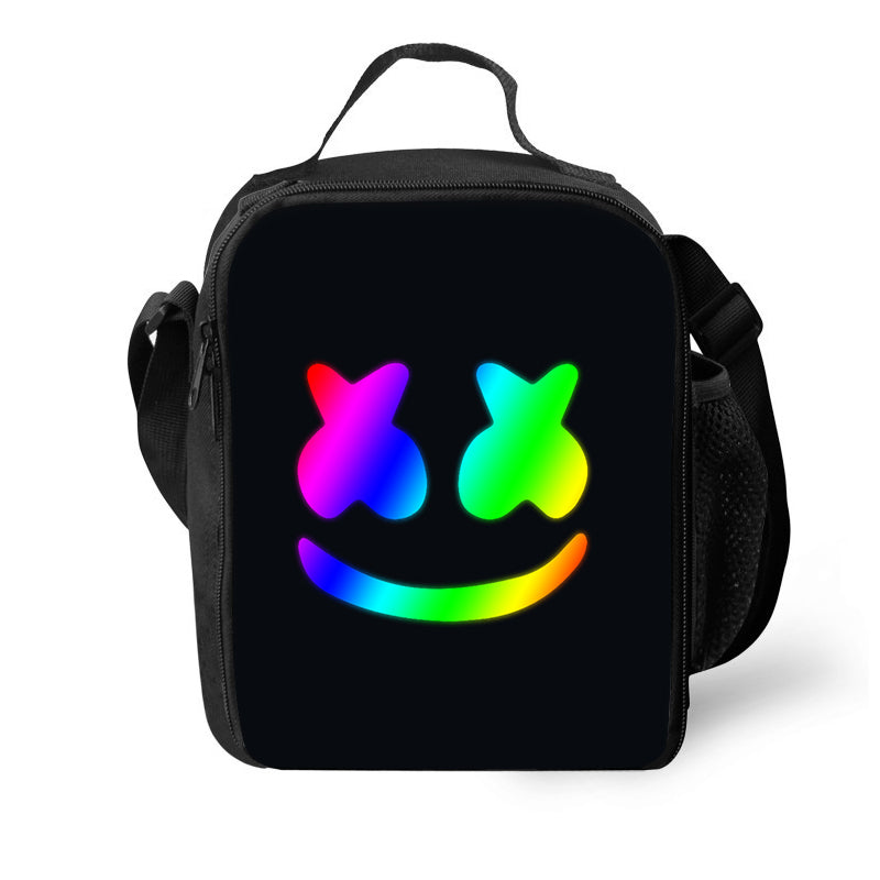 Marshmello Rainbow Smile Face Backpack Sets For Teenagers Boys Girls Uhoodie - marshmello rainbow t shirt roblox