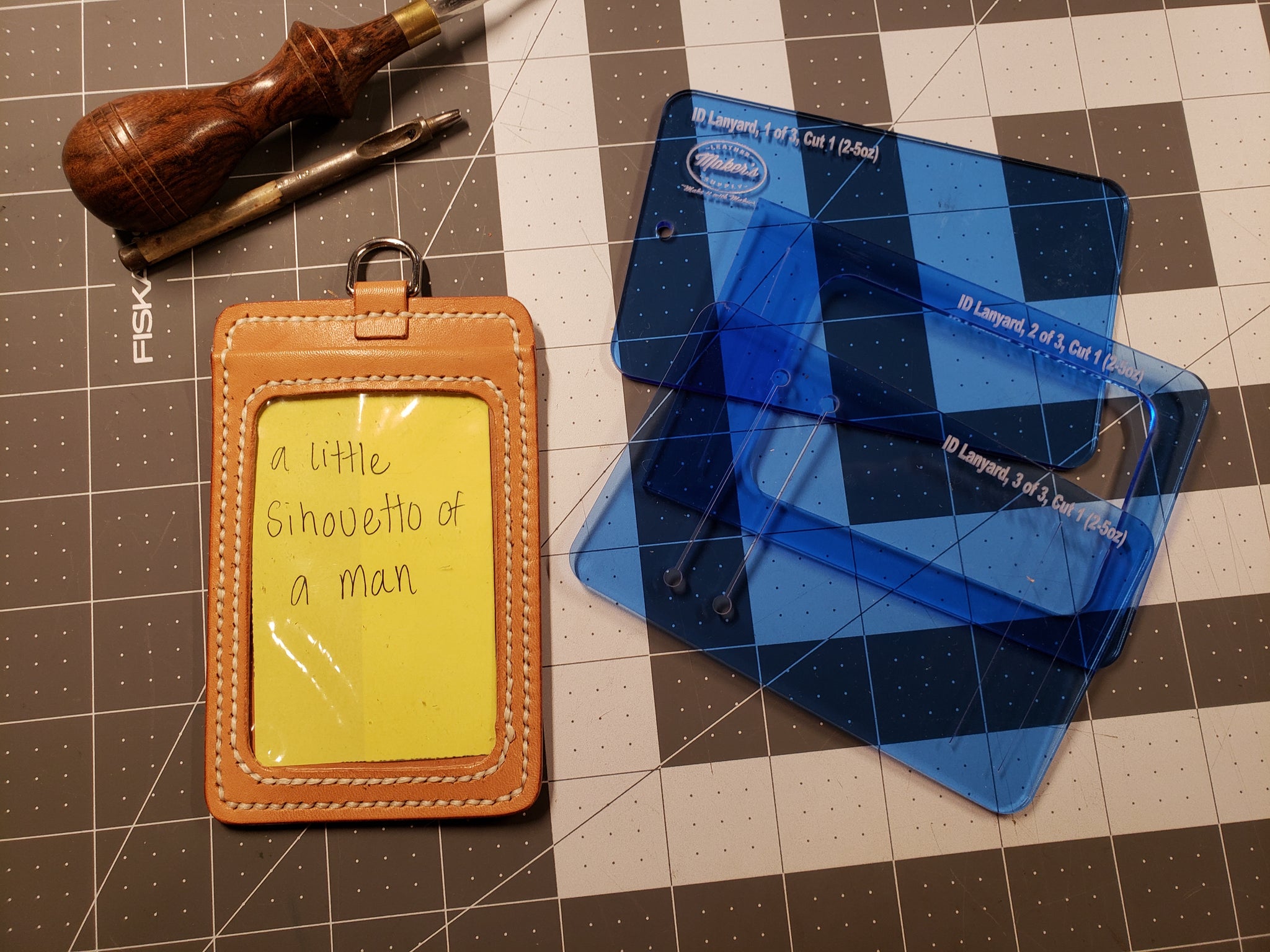 Download ID Badge Holder Acrylic Template Set - Maker's Leather Supply
