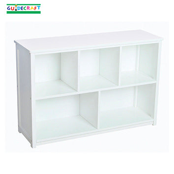 Classic White Kids Bookshelf Storage Furniture Optional Bins