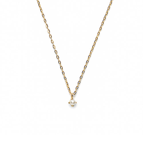 14k rose gold lemon diamond water drop Necklace | LODAGOLD