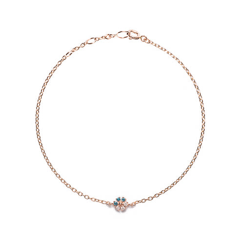 14K Rose Gold Diamond Flower Bracelet — Koehn & Koehn Jewelers