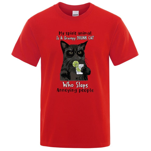 Grumpy Drunk Cat T-Shirt