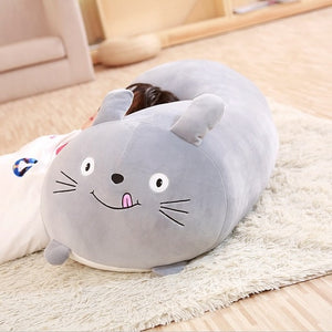 squishy cat plush pillow