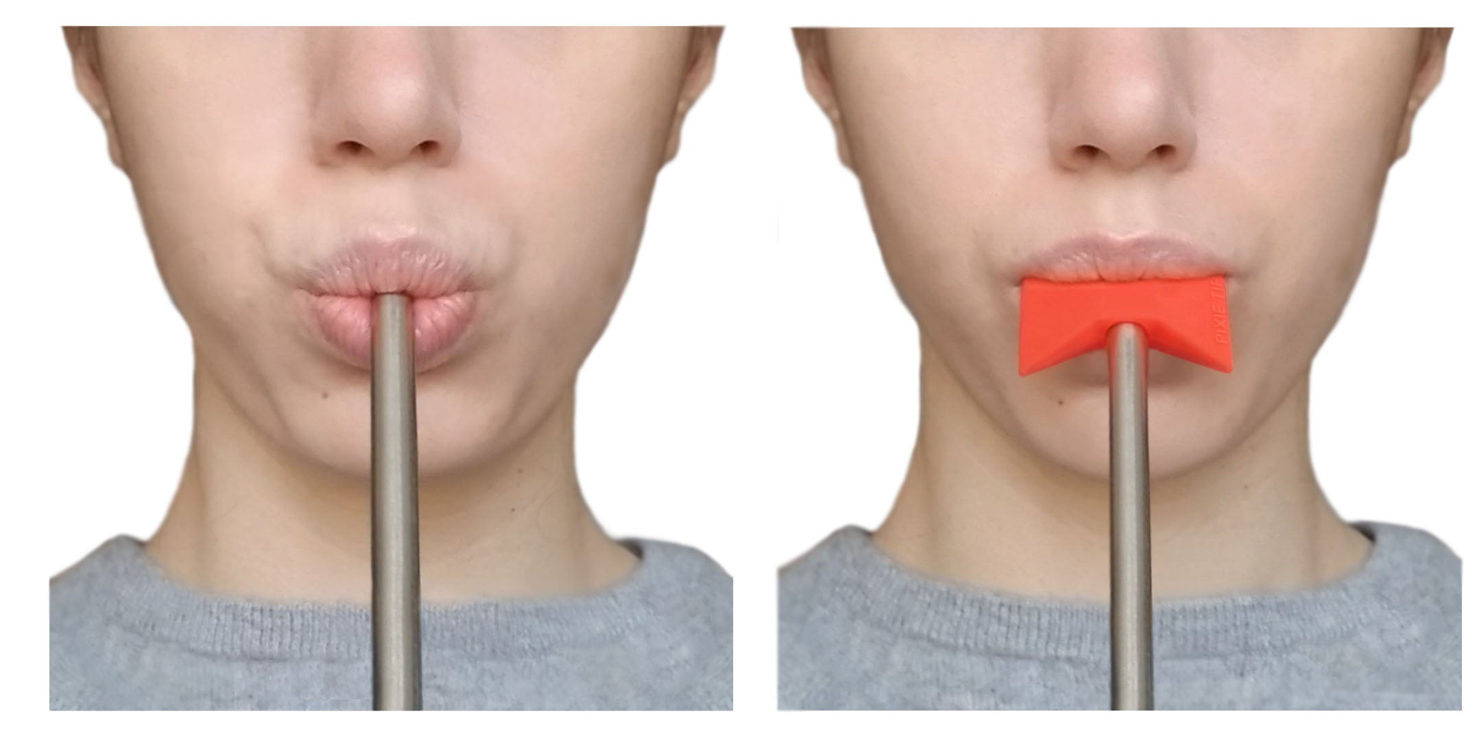 Red Anti-aging Comfort Drinking Straw Tip the Pixie Tip 