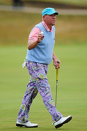 John Daly Pastel golf outfit