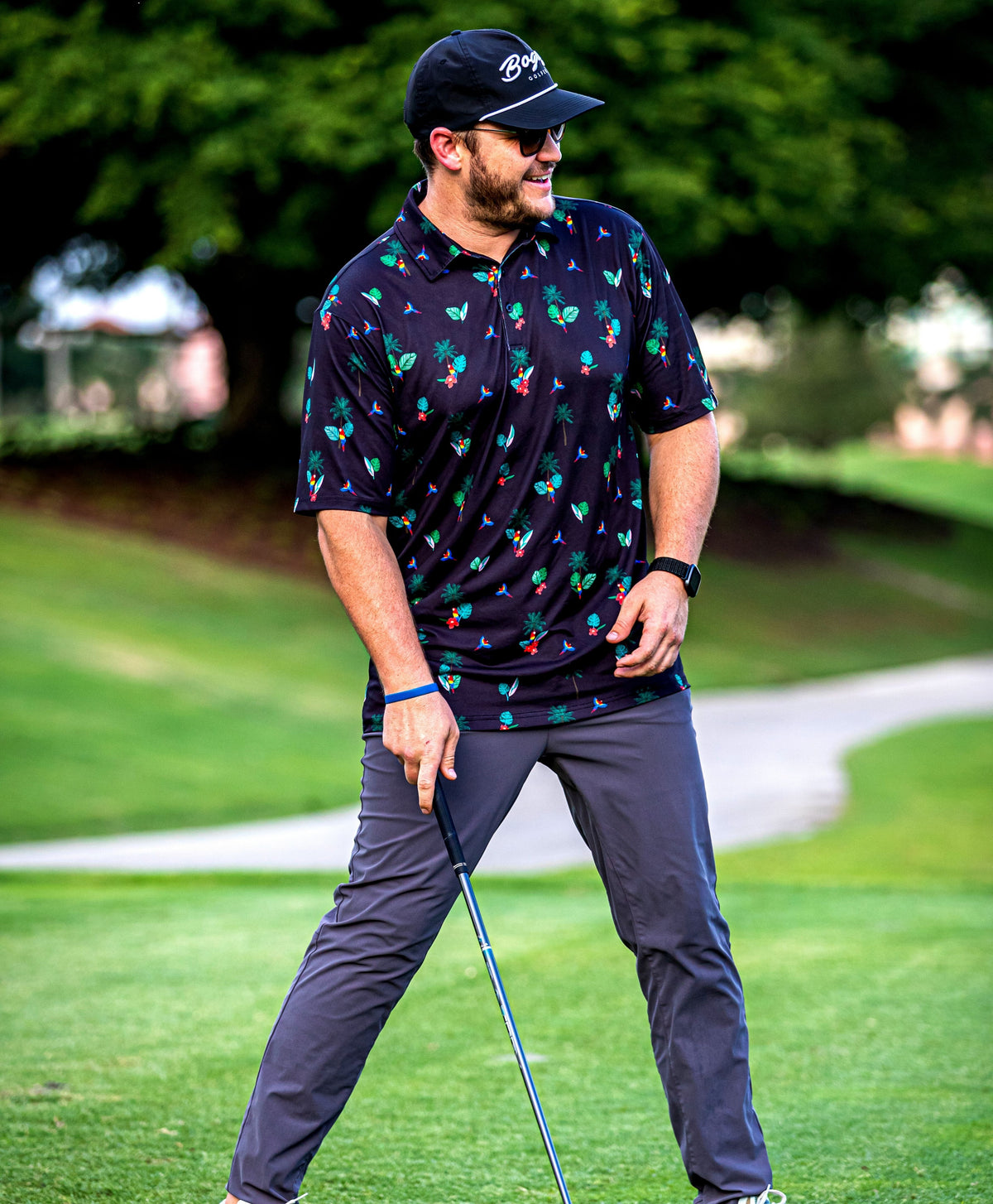 parrot golf shirt