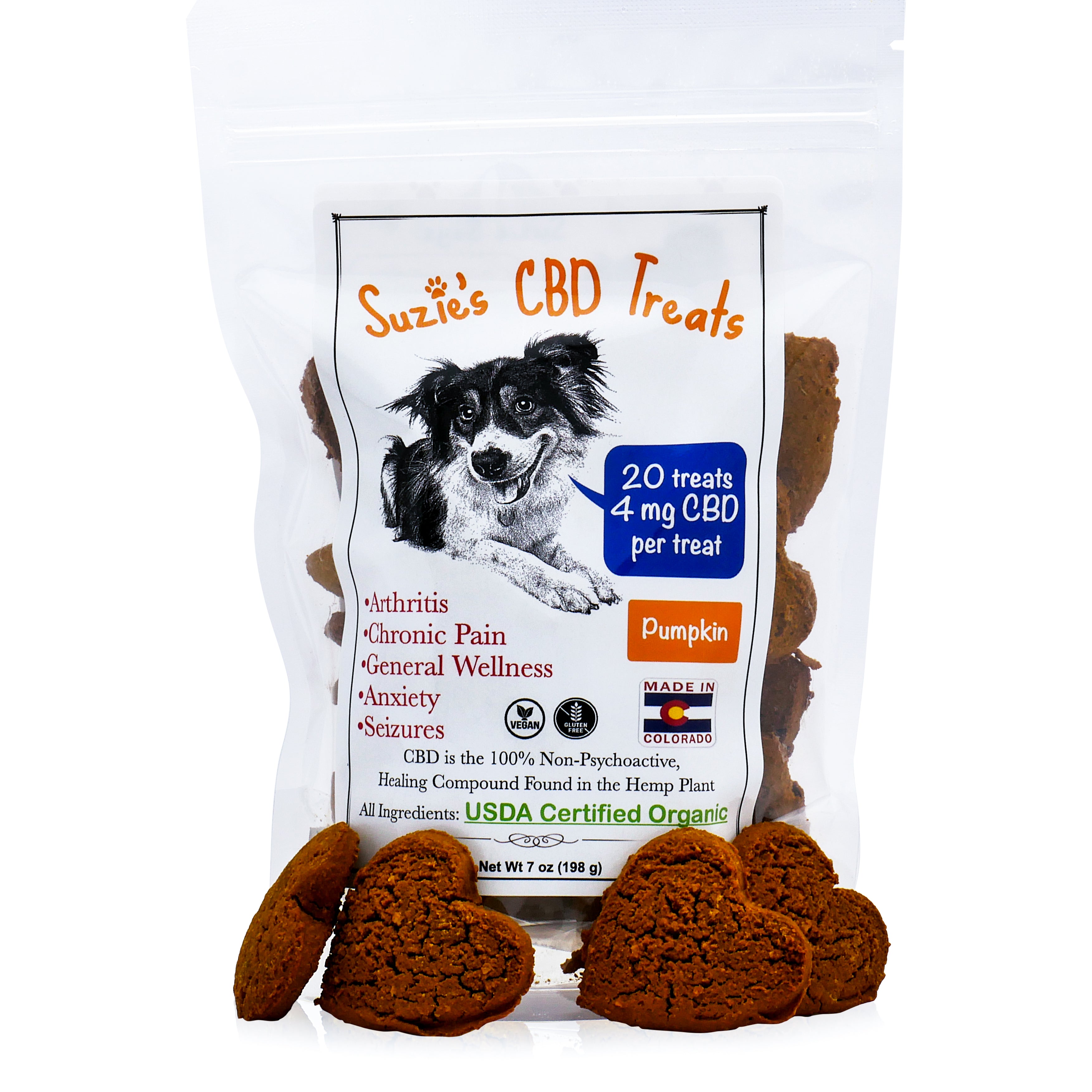 Suzie's CBD Dog Treats - Pumpkin 