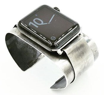 An Apple Watch on a Sterling Silver cuff by Jill Herlands.