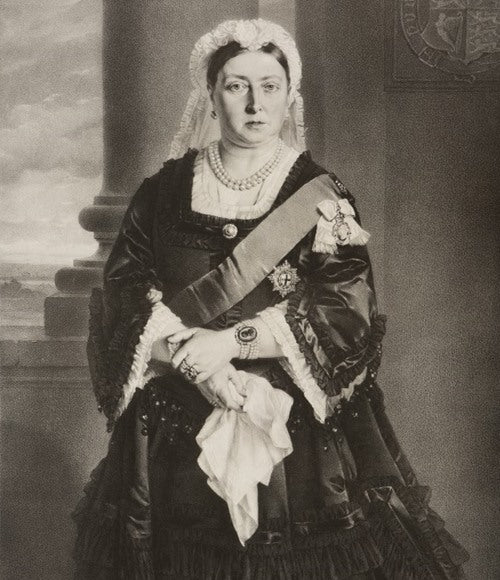 Queen Victoria in 1875 - Painting at the Royal Palace. She remains influential with modern Goth style - Norwegian Jewelry Blog.